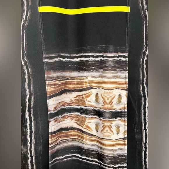 Clover Canyon Yellow Stripe Neoprene Bodycon Sheath Dress Sz Small - Picture 7 of 7